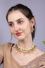 Pink Stone Pearl Kundan Gold-Plated Choker Necklace Set