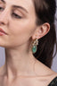 Green Stone Kundan Gold-Plated Statement Earrings