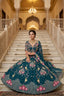 Semi-Stitched Butterfly Net Sequins Embroidered Lehenga Set with Dupatta