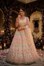 Semi-Stitched Soft Butterfly Net Real Mirror & Sequins Embroidered Lehenga