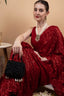 Black crystal embellished evening handbag with structured design handle and chain strap for wedding and party wear