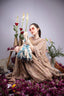 Teal Velvet Pearl Embellished Potli Bag