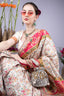 Mustard Raw Silk Cutdana & Pearl Embellished Potli Bag