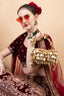 Eeth Gold Emerald Mirror & Sequin Handcrafted Party Bag