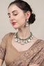 Green Stone Kundan Drop Necklace Set