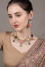 Multicolor Kundan Statement Necklace Set with Matching Earrings