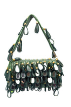 Emerald mirror work cut dana and sequin embellished handcrafted statement bag for wedding and festive wear