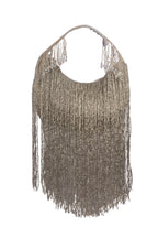 Eeth Handcrafted silver Cut Dana Long Tassel Clutch Bag