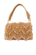 Eeth Gold Beads Crystal Embellished Clutch