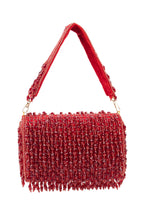 Eeth Red Cutdana Crystal Embellished Clutch