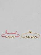 Multi Colour Brass Kundan Rakhi set of 2