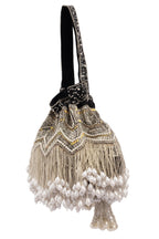 Black Velvet Cutdana & Pearl Embellished Potli Bag