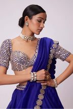 Elegant fox georgette 4 meter flared lehenga with sequins cut work, can-can layers and dupatta for wedding and party wear