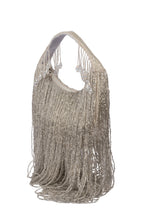 Eeth Handcrafted silver Cut Dana Long Tassel Clutch Bag