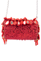 Eeth Red Emerald Mirror & Sequin Handcrafted Party Bag (Copy)