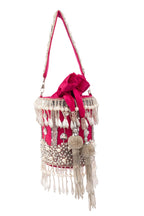 Rani Pink Net Cutdana & Pearl Embellished Potli Bag