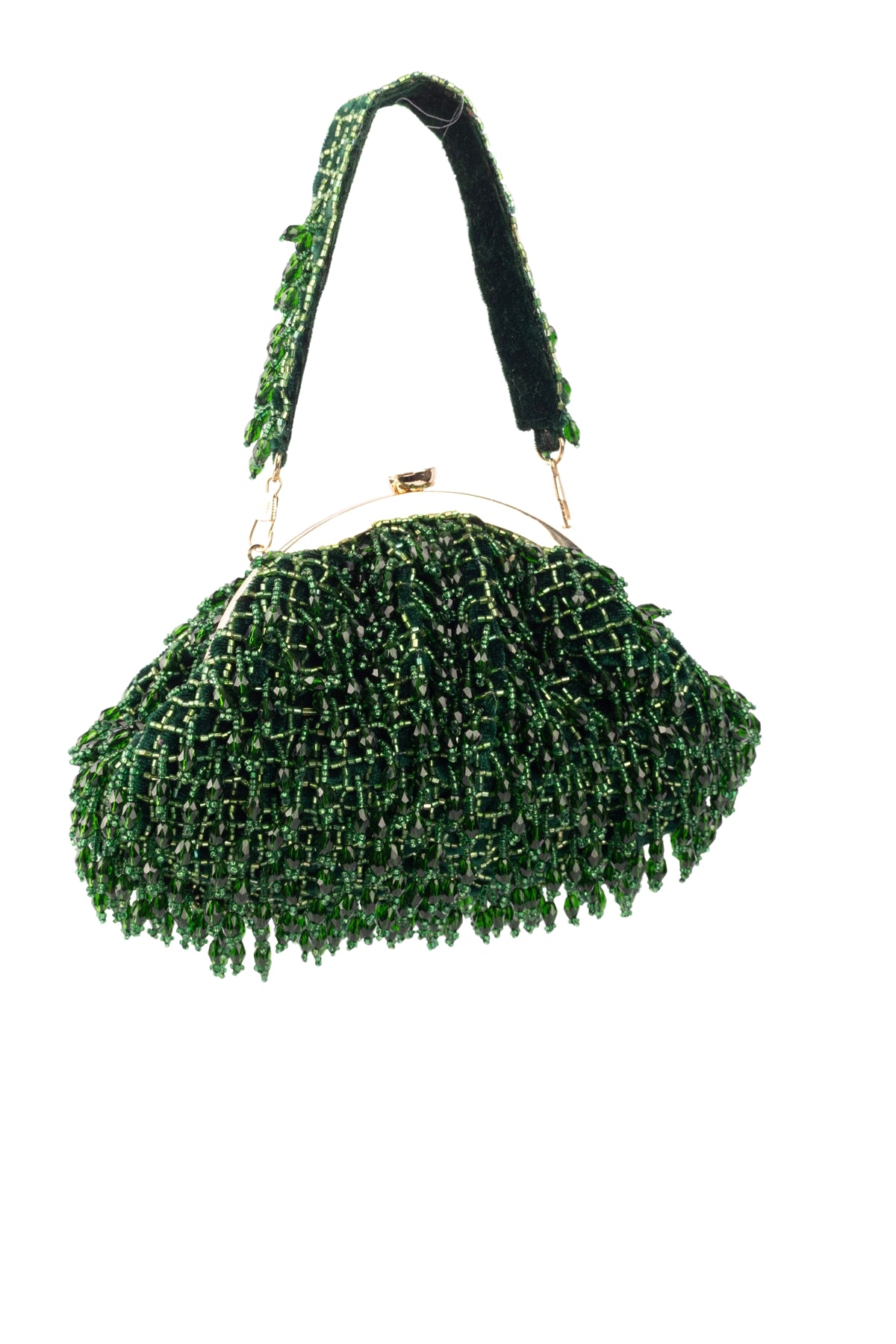 Eeth Emerald Green Hand-Beaded Batua