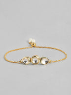 Multi Colour Brass Kundan Rakhi set of 2