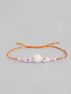 Multi Colour Brass Kundan Rakhi set of 2