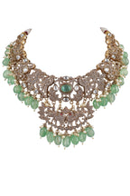 Green Stone Kundan Bridal Necklace Set