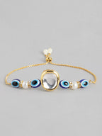 Multi Colour Brass Kundan Rakhi set of 2