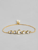 Multi Colour Brass Kundan Rakhi set of 2