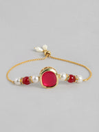 Multi Colour Brass Kundan Rakhi set of 2