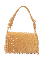 Eeth Gold Beads Crystal Embellished Clutch