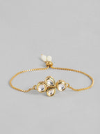 Multi Colour Brass Kundan Rakhi set of 2
