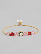 Multi Colour Brass Kundan Rakhi set of 2
