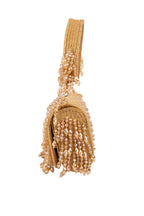 Eeth Gold Beads Crystal Embellished Clutch