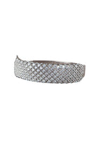 Pave CZ Silver Bangle Bracelet Luxe Occasion Jewellery