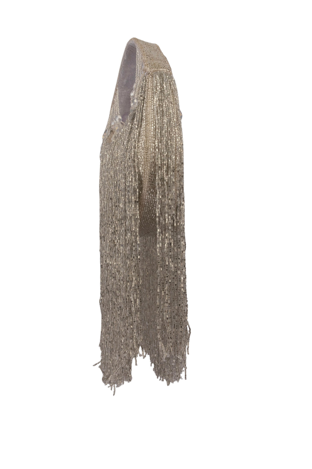 Eeth Handcrafted silver Cut Dana Long Tassel Clutch Bag