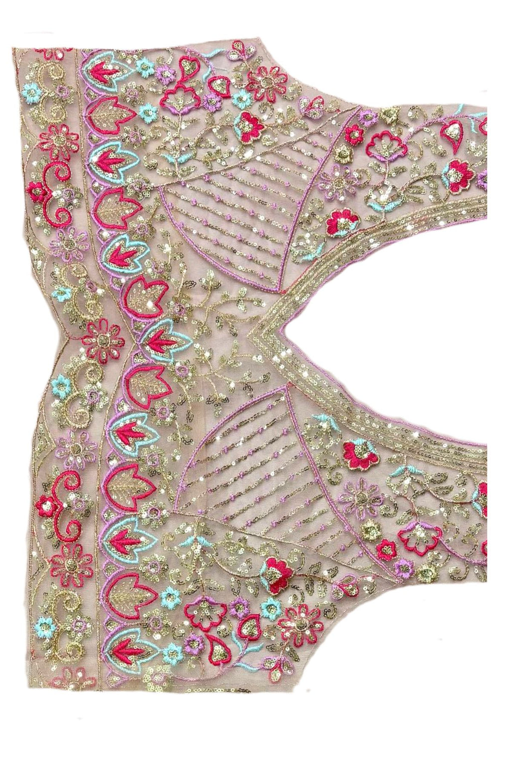 Champagne flared butterfly net embroidered lehenga set for wedding and party wear