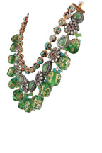 Green Kundan Choker Necklace Set with Beaded Drops & Earrings