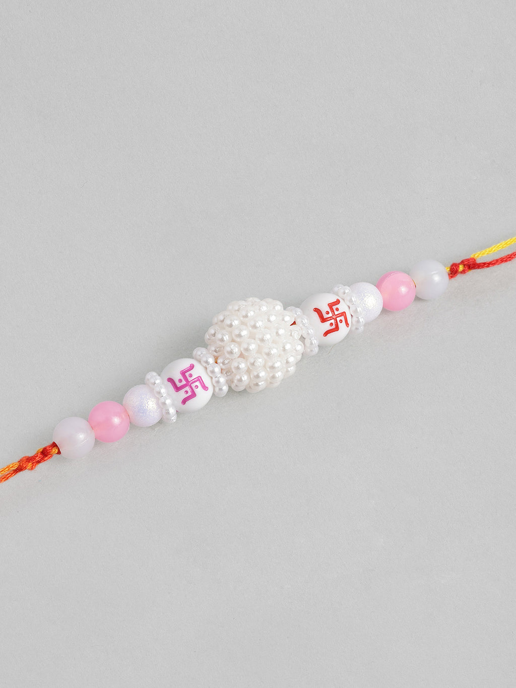Multi Colour Brass Kundan Rakhi set of 2
