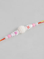 Multi Colour Brass Kundan Rakhi set of 2