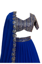 Elegant fox georgette 4 meter flared lehenga with sequins cut work, can-can layers and dupatta for wedding and party wear
