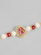 Multi Colour Brass Kundan Rakhi set of 2