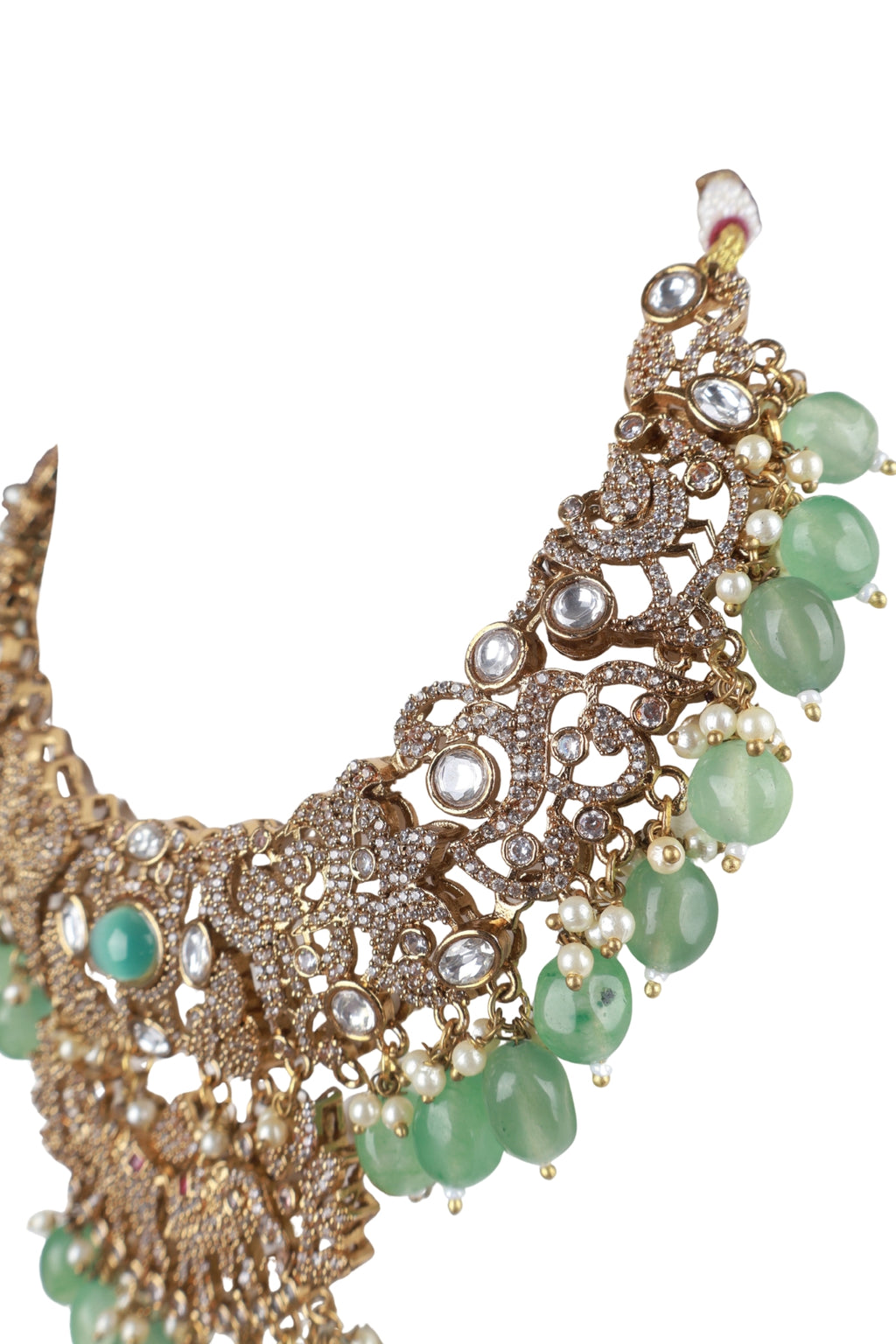 Green Stone Kundan Bridal Necklace Set