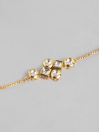 Multi Colour Brass Kundan Rakhi set of 2