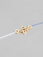 Multi Colour Brass Kundan Rakhi set of 2
