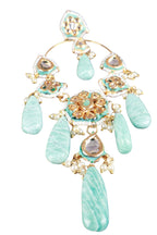Chandelier Polki Turquoise Stone Drop Earrings Jewellery