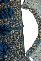 Semi-Stitched Embroidered Sequins Silk Blend Lehenga