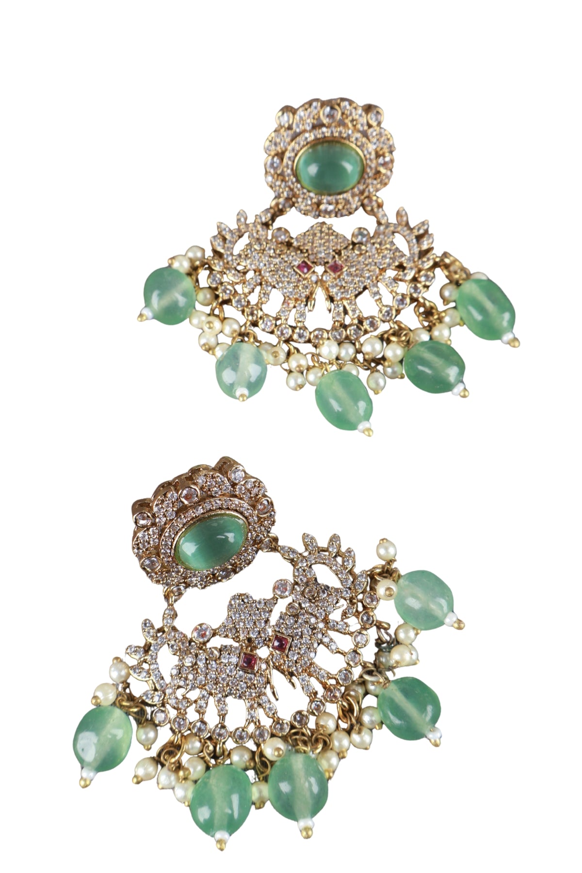 Green Stone Kundan Bridal Necklace Set