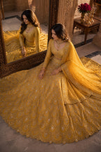 Semi-Stitched Faux Georgette Real Mirror & Sequins Embroidered Lehenga Set