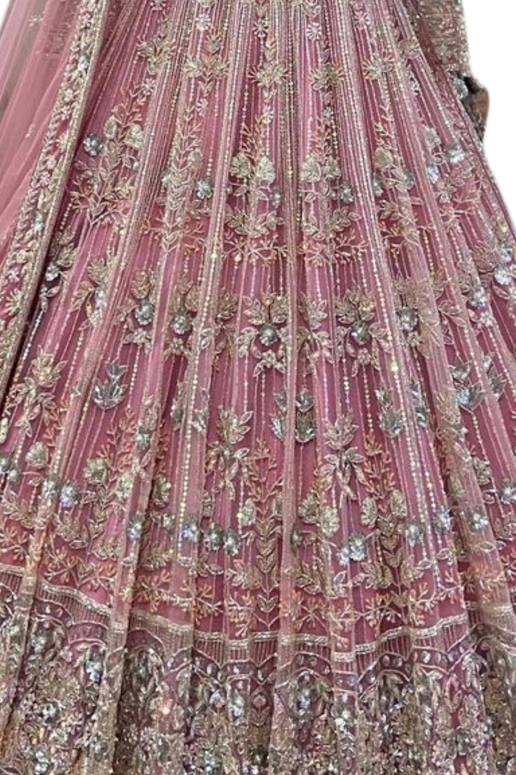 Semi-Stitched Soft Butterfly Net Sequins Embroidered Lehenga Set