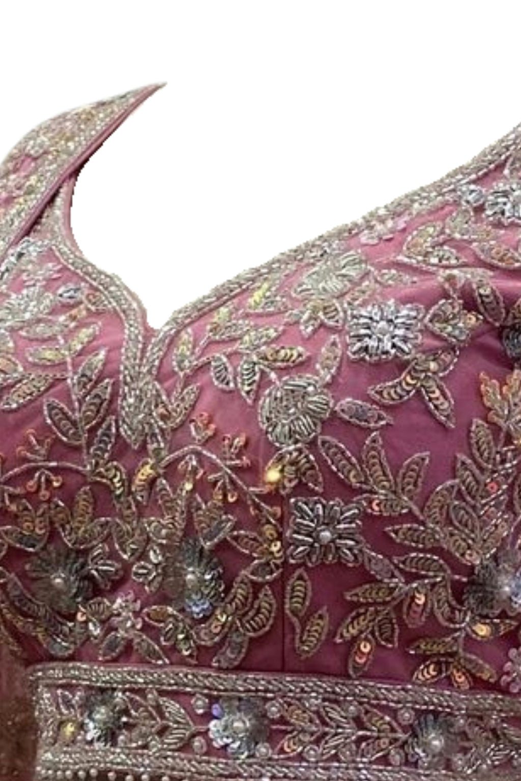 Semi-Stitched Soft Butterfly Net Sequins Embroidered Lehenga Set