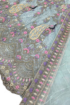 EETH Powder Blue Butterfly Net Lehenga with Coding Sequins Work for Wedding & Party Wear (Copy)