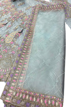 EETH Powder Blue Butterfly Net Lehenga with Coding Sequins Work for Wedding & Party Wear (Copy)